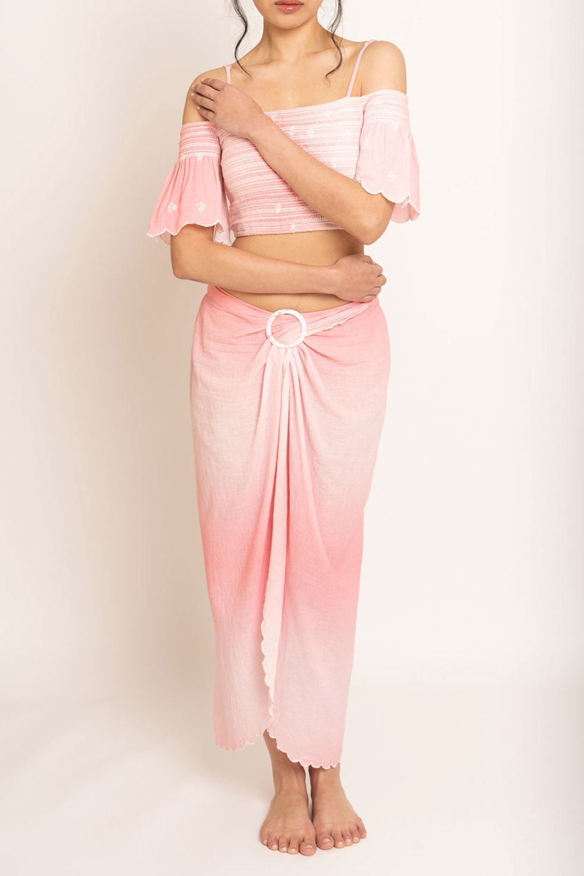 Buy Pink Ombre Sarong Skirt By Beachbum Online
